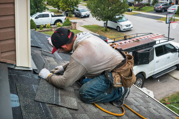 Professional Roofing technician working in Union Hall, VA